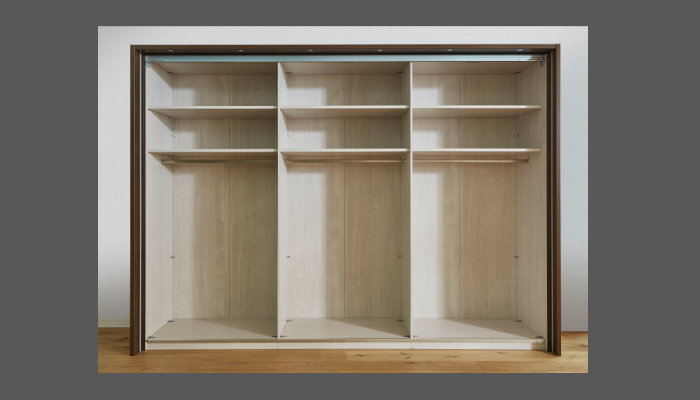 3 Door Sliding Wardrobe 260cm Wide